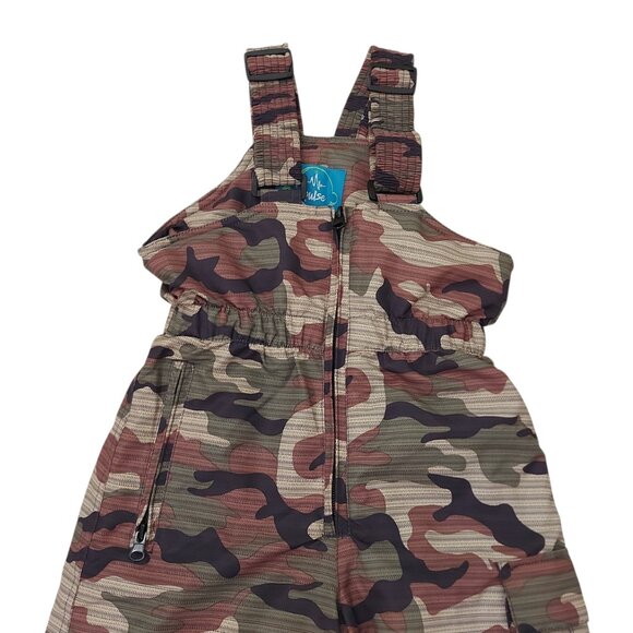 Pulse Snow Cargo Bibs Toddlers 4T Green Brown Camo Insulated Winter Outdoor - Picture 2 of 11